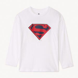 Camiseta de manga larga de Superman Warner en relieve para niño 