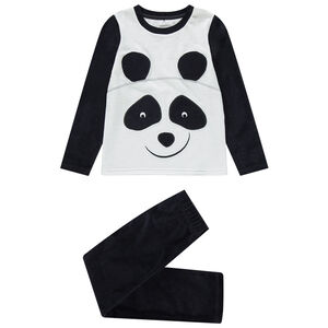 Pijama de panta bicolor de terciopelo 