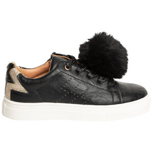 Zapatillas efecto piel con pompón Main Zapatillas efecto piel con pompón