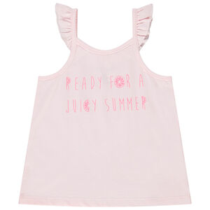 Camiseta sin mangas con estampado de corazón para bebé niña 