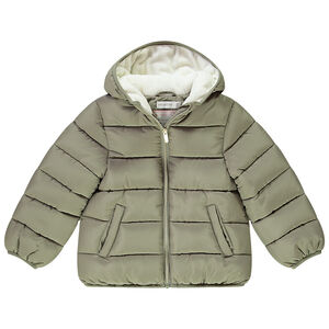 Plumífero con capucha y forro micropolar 