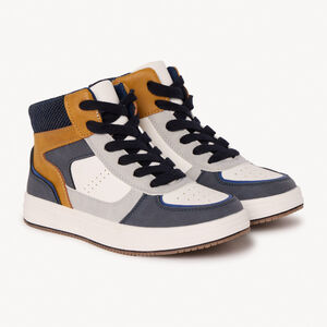 Zapatillas altas con cremallera y cordones para niño 