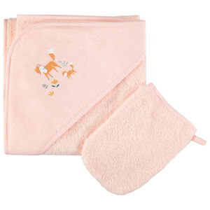 Conjunto de baño capa y manopla - Forêt enchantée 