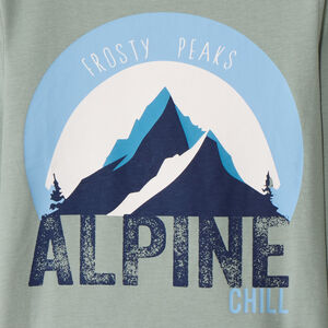 Camiseta de manga larga lisa con estampado suave para niño 