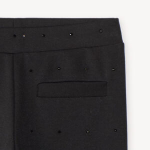 Legging fille à strass et détails façon poches devant 