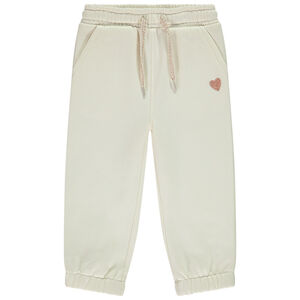 Pantalón jogging de felpa con corazón bordado en lurex para bebé niña  Main Pantalón jogging de felpa con corazón bordado en lurex para bebé niña