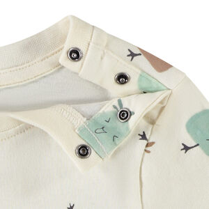 Camiseta de manga larga estampada con criaturas vegetales para bebé niño 