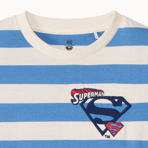Camiseta de manga corta a rayas Superman Warner niño 
