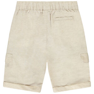 Bermudas de tela lisa efecto jaspeado para niño 