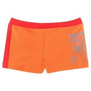 Boxer de baño de color liso / con estampado de leopardo 