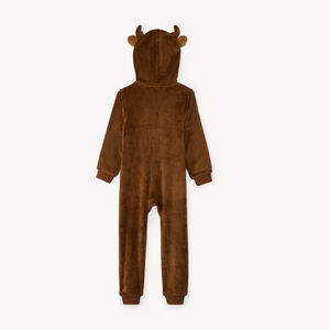 Pelele divertido con reno de Navidad en sherpa para niño 