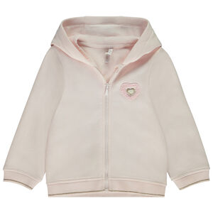 Chaleco de felpa con parche de bucles para bebé niña 