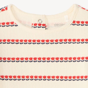 Camiseta de manga larga para niña con estampado de tulipanes 