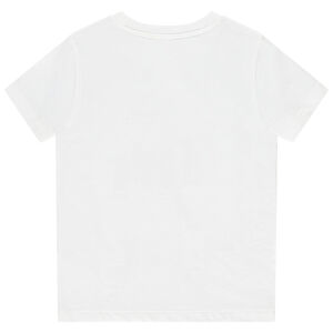 Camiseta de manga corta con bordado de tiburón para niño 