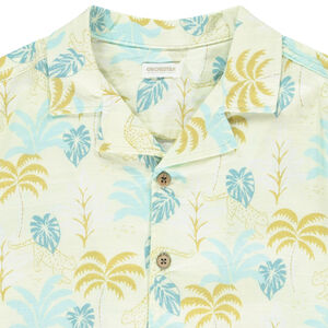 Camisa de manga corta estampada con palmeras para niño 