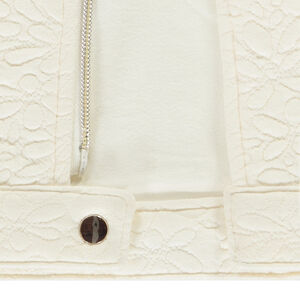 Chaqueta de felpa jacquard floral para niña  Main Chaqueta de felpa jacquard floral para niña