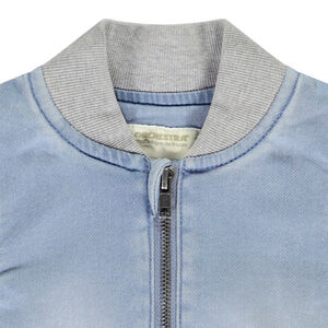 Chaqueta bomber de mezclilla con cuello acanalado para bebé niño 