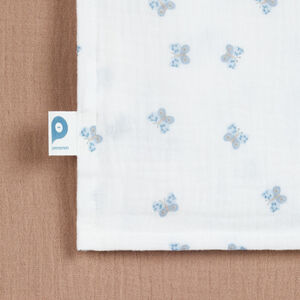 Lote de 3 pañales de gasa de algodón - Flores pequeñas 