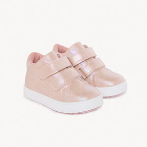 Botines efecto nacarado con velcro para bebé niña 