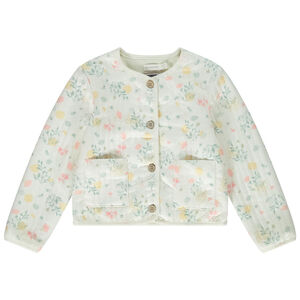 Veste acolchada estampado floral para niña 