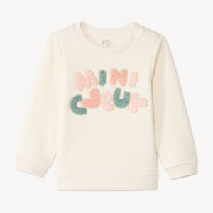 Sweat molleton à patchs bouclettes pour bébé fille  Main Sweat molleton à patchs bouclettes pour bébé fille