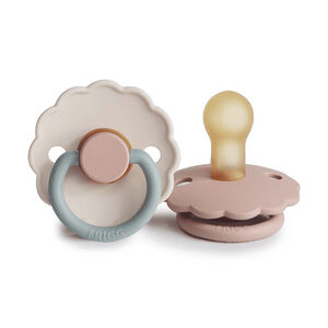 Lote de 2 chupetes látex T1 Daisy Bloom blush/cotton candy 