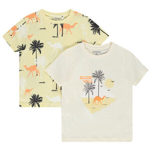 Lote de 2 camisetas de manga corta con diseño para niño 