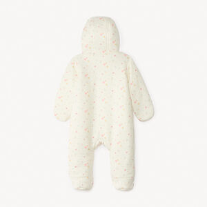 Pelele piloto estampado floral para bebé niña con acabados diferentes según la edad 