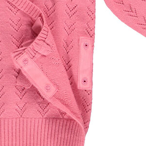Chaqueta cruzada de punto para niña 