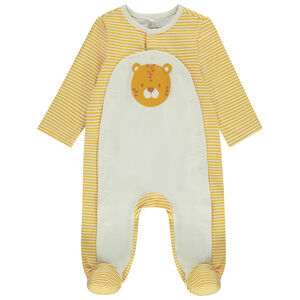 Pelele rayado con motivo fantasía cabeza de tigre para bebé niño 