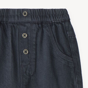 Pantalón de bebé niño de corte globito liso 