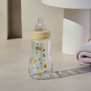 Biberón de vidrio 260 ml flujo 2 2M+ blanco 