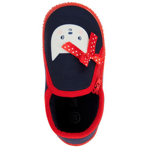 Patucos con estampado de gato y lazo para bebé niña 