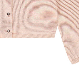 Gilet de punto fantasía con lurex para niña  Main Gilet de punto fantasía con lurex para niña