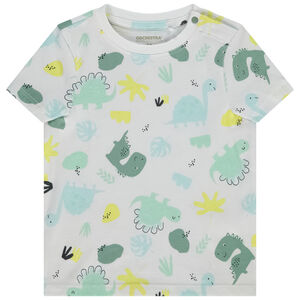 Camiseta de manga corta con estampado de dinosaurios para bebé niño 