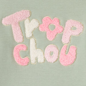 Sudadera de felpa con parches de bucles para bebé niña 