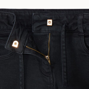 Vaqueros anchos lisos con cordón para niña 