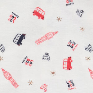 Saco de dormir para bebé en terciopelo estampado London trip 