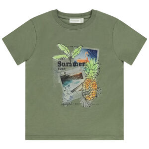 Camiseta manga corta print fantasía piña para niño 