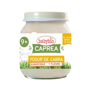 Yogur de albaricoque y plátano con leche de cabra 9M+ 130g 