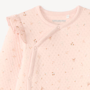 Pijama de bebé niña acolchado con cierres a presión y motivos divertidos 