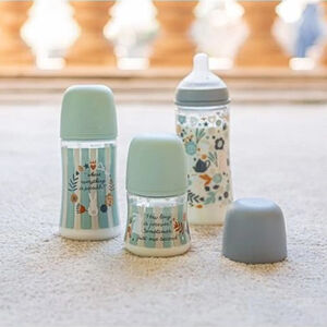 Biberón con tetina fisiológica SX PRO S 150ml Wonderland rayas azul 