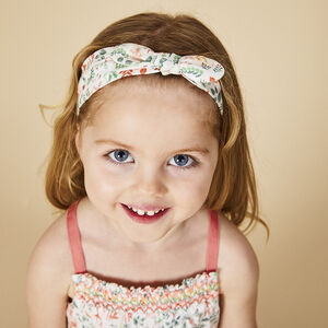 Conjunto vestido + diadema estampado vegetal para bebé niña 