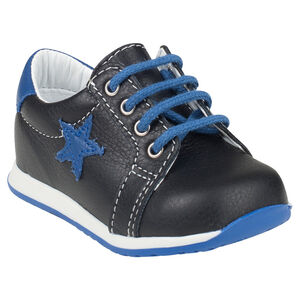 Botas bajas con cordones de cuero con detalle de estrella 