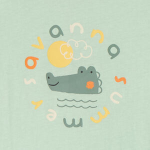 Camiseta de manga corta lisa con estampado original para bebé niño 