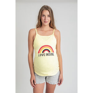 Camiseta de tirantes de embarazo homewear con mensaje estampado 