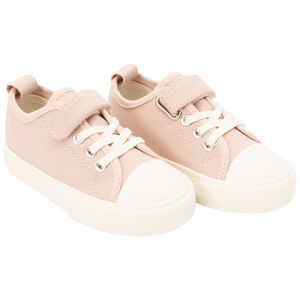 Zapatillas bajas de lona con velcro y cordones elásticos para niña  Main Zapatillas bajas de lona con velcro y cordones elásticos para niña