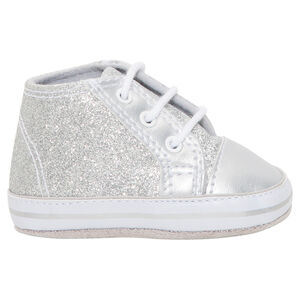 Botas brillantes con cordones 