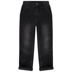 Pantalones vaqueros rectos con forro de jersey para niño 