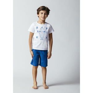 Pijama con camiseta con estampado de surf y bermudas Main Pijama con camiseta con estampado de surf y bermudas